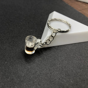 2019 New Women/Men's Fashion Handmade Resin Mineral water bottles Wine Bottle Key Chains Key Rings Alloy Charms Gifts  Wholesale