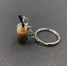 Load image into Gallery viewer, New Women/Men&#39;s Fashion Handmade Pearl milk tea coffee cup Key Chains Key Rings Alloy Charms Gifts  Wholesale