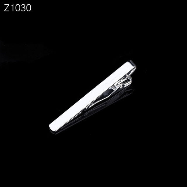 1 pcs Fashion Style Tie Clip For Men Metal Silver Gold Tone Simple Bar Clasp Practical Necktie Clasp