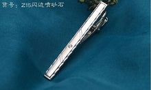 Load image into Gallery viewer, New Metal Silver Tie Clip For Men Wedding Necktie Tie Clasp Clip Gentleman Tie Bar Crystal Tie Pin For Mens Accessories FD2000