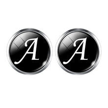 Load image into Gallery viewer, Men&#39;s Fashion A-Z Single Alphabet Cufflinks Silver Color Letter Cuff Button for Male Gentleman Shirt Wedding Cuff Links Gifts